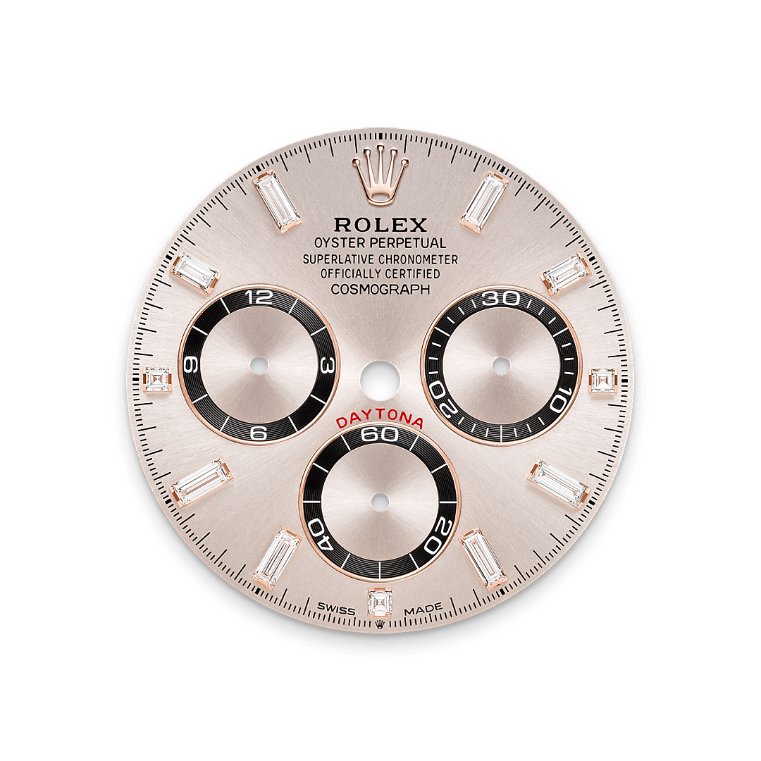 Rolex Cosmograph Daytona in Oro Everose 18 ct, anse con diamanti, M126535TBR-0002 - Verga 1947