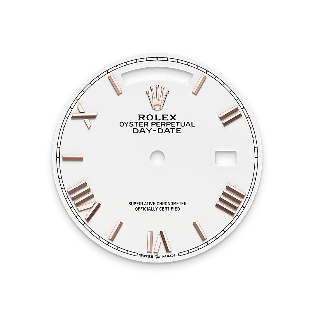 Rolex Day-Date in Oro Everose 18 ct, M128235-0070 - Verga 1947