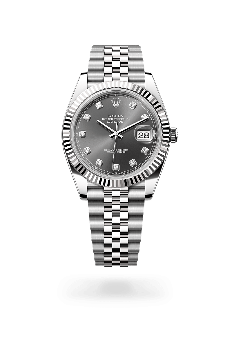 Rolex Datejust in Rolesor bianco (combinazione di acciaio Oystersteel e oro bianco), M126334-0006 - Verga 1947