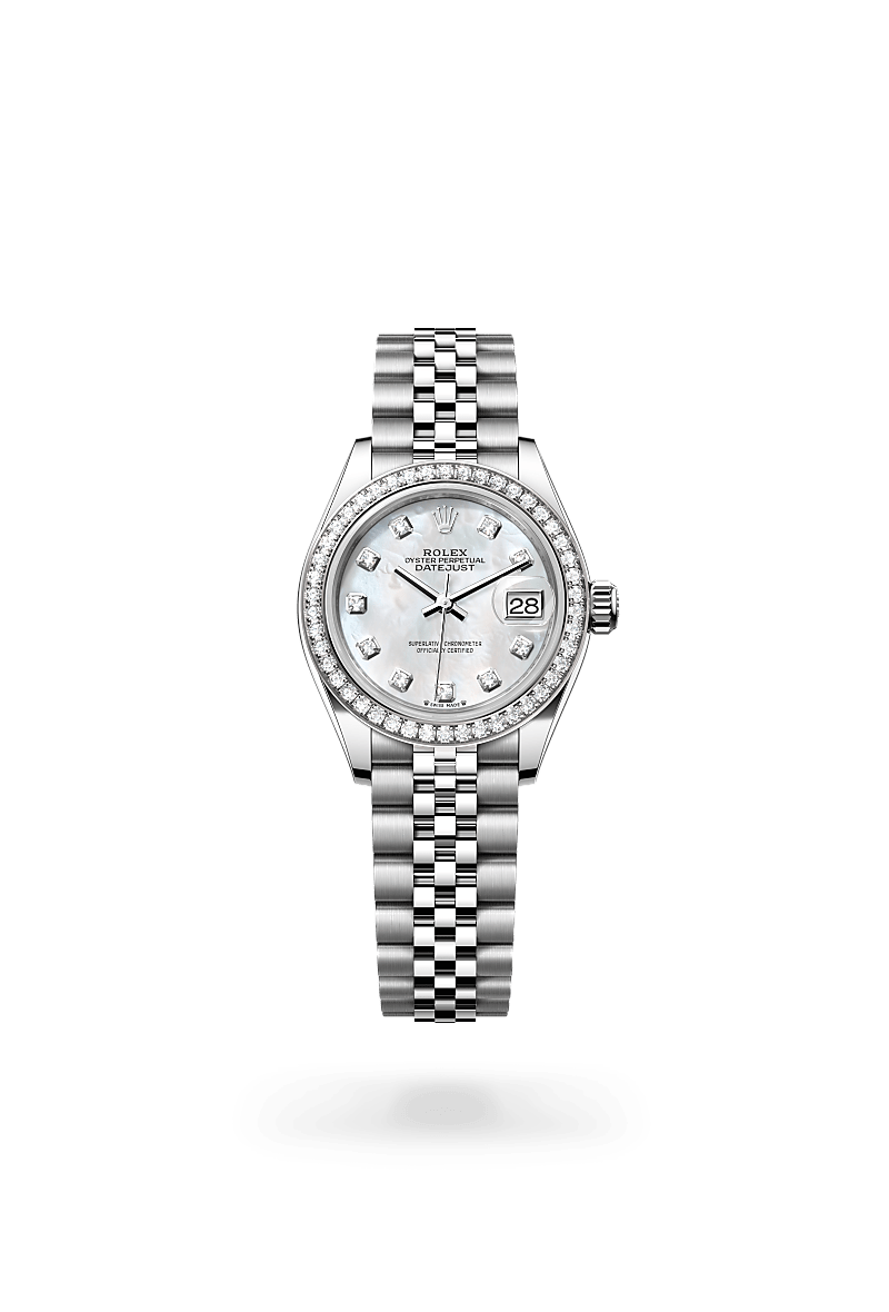 Rolex Lady-Datejust in Rolesor bianco (combinazione di acciaio Oystersteel e oro bianco), M279384RBR-0011 - Verga 1947